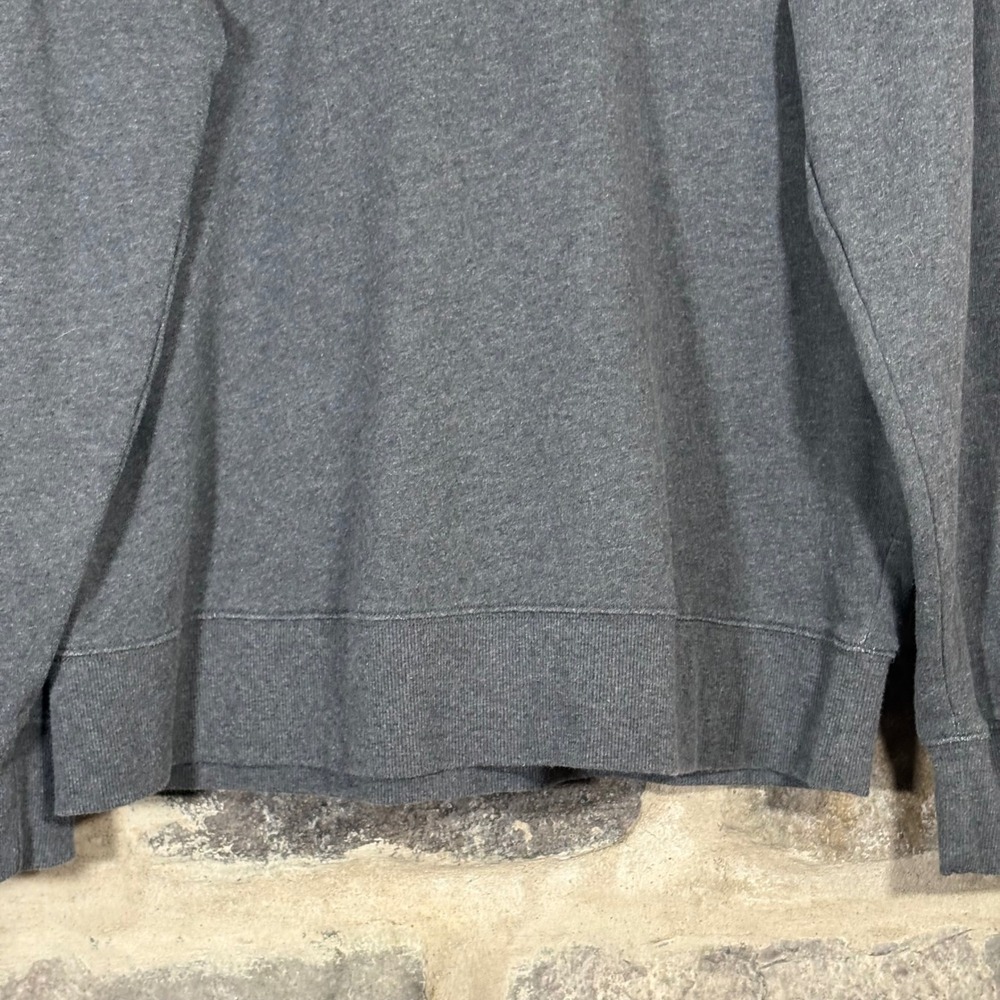 Reebok Gray Logo Sweatshirt Crew Neck Long Sleeve Athleisure Men's Size Large - Picture 3 of 13